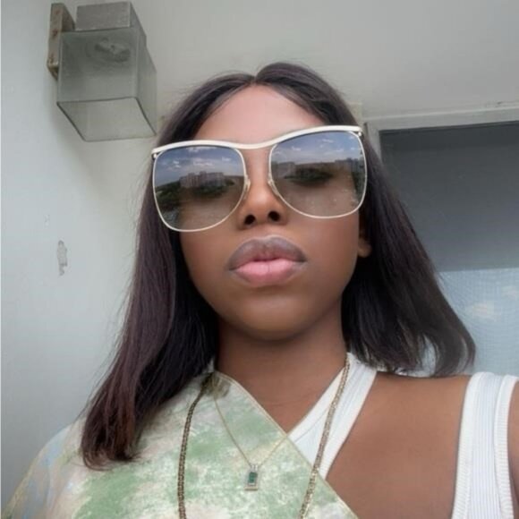 New Authentic Gucci Grey Square Ladies Sunglasses GG0820S 001 63 Made in Italy - Picture 1 of 16